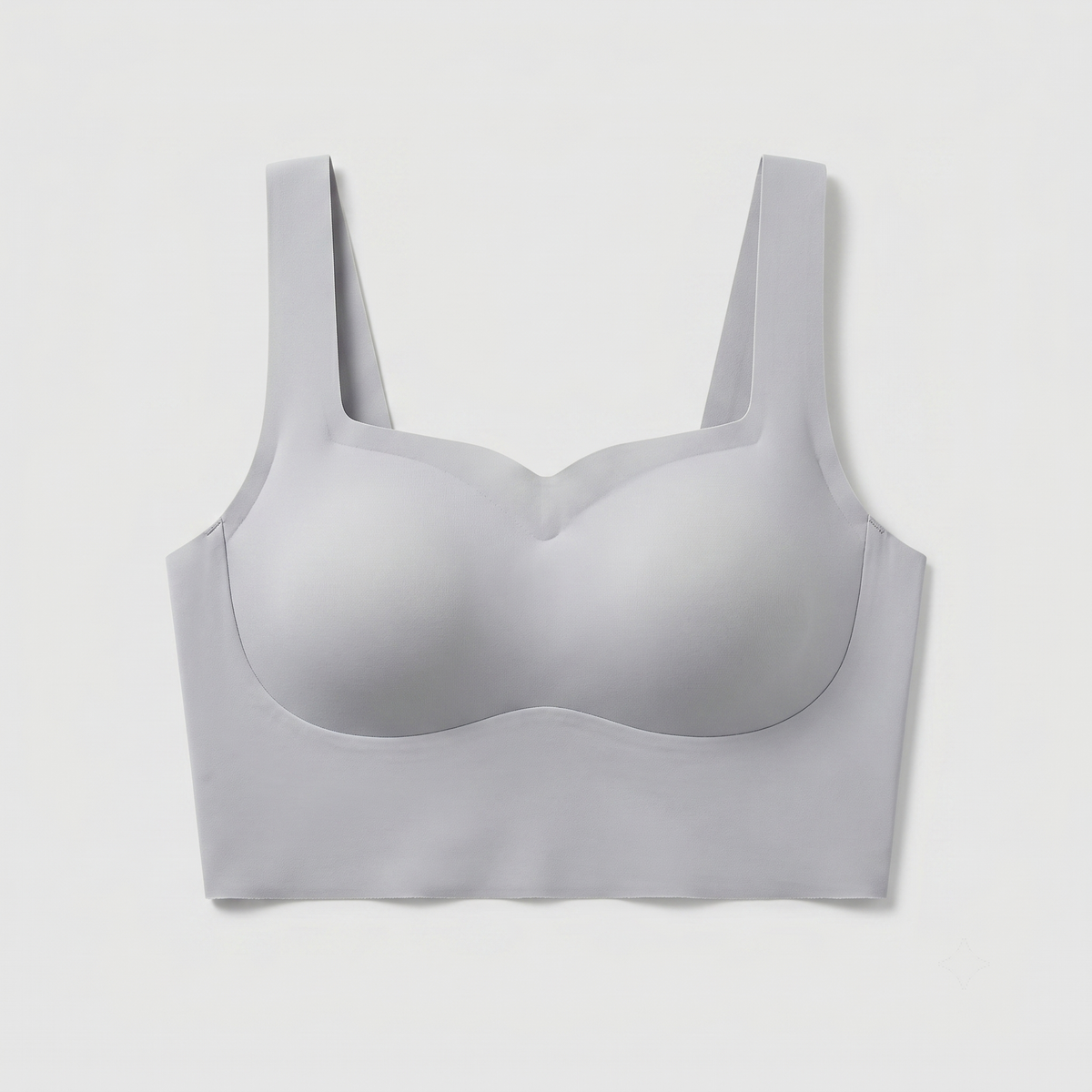 AirLight™ Seamless Wireless Bra — Gray colorway flat lay