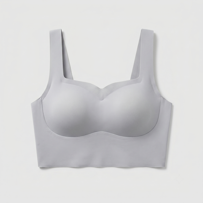 AirLight™ Seamless Wireless Bra — Gray colorway flat lay