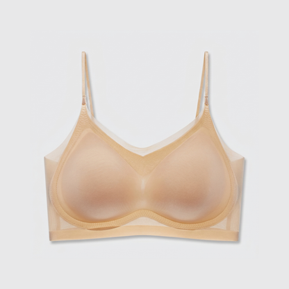 AirLight™ Sheer Cooling Wireless Bra — Beige colorway flat lay