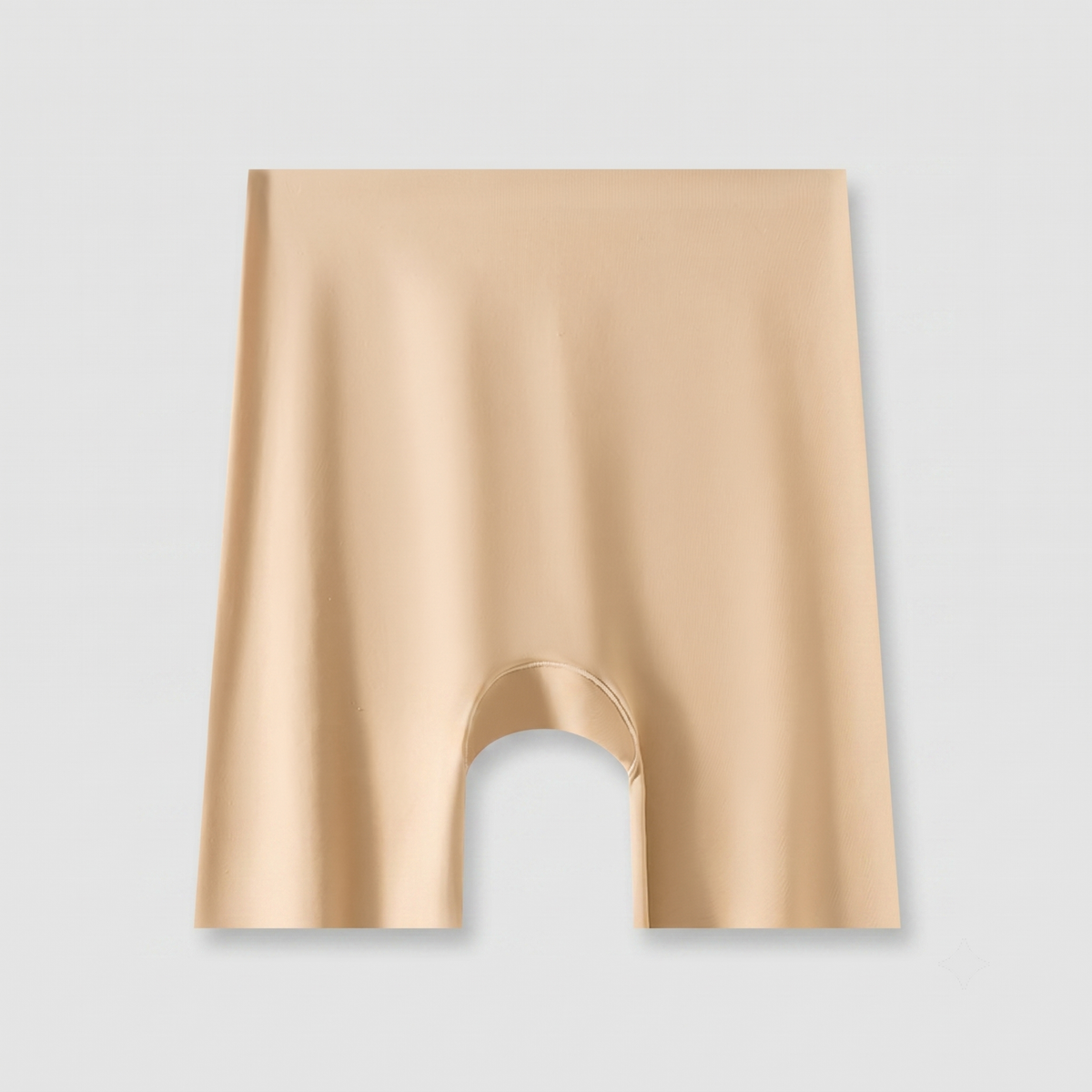 LivCalm™ Seamless Safety Shorts — Beige colorway flat lay
