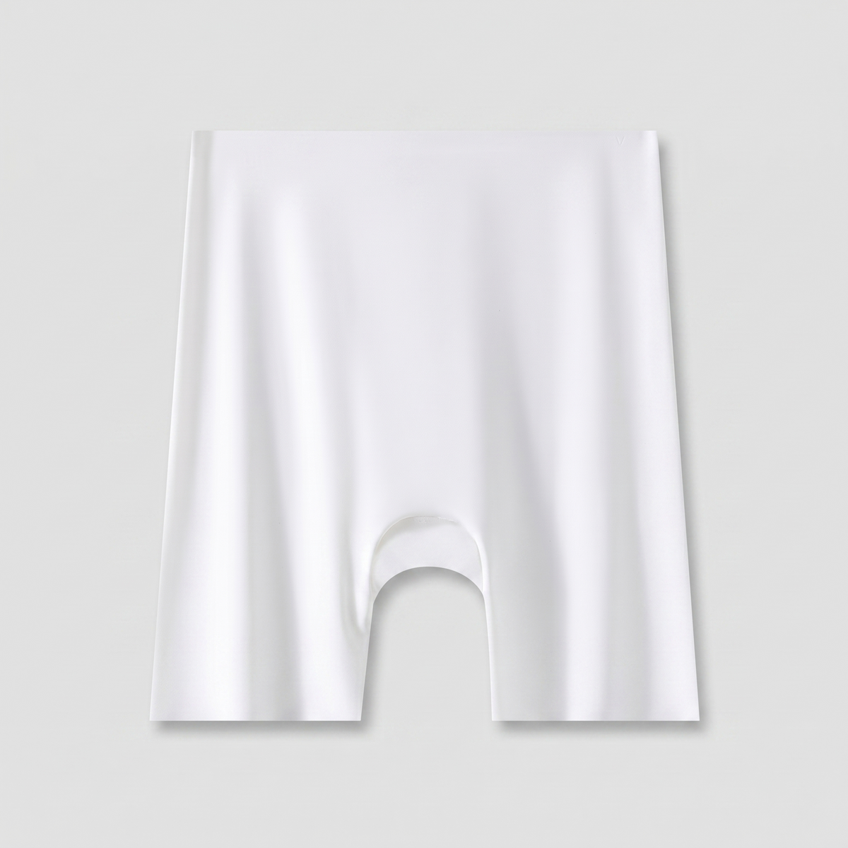 LivCalm™ Seamless Safety Shorts — White colorway flat lay