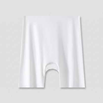 LivCalm™ Seamless Safety Shorts — White colorway flat lay