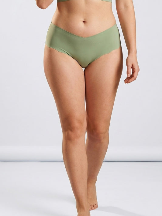 LivCalm™ Summer Ice-Silk Seamless Brief — on-model front, Green