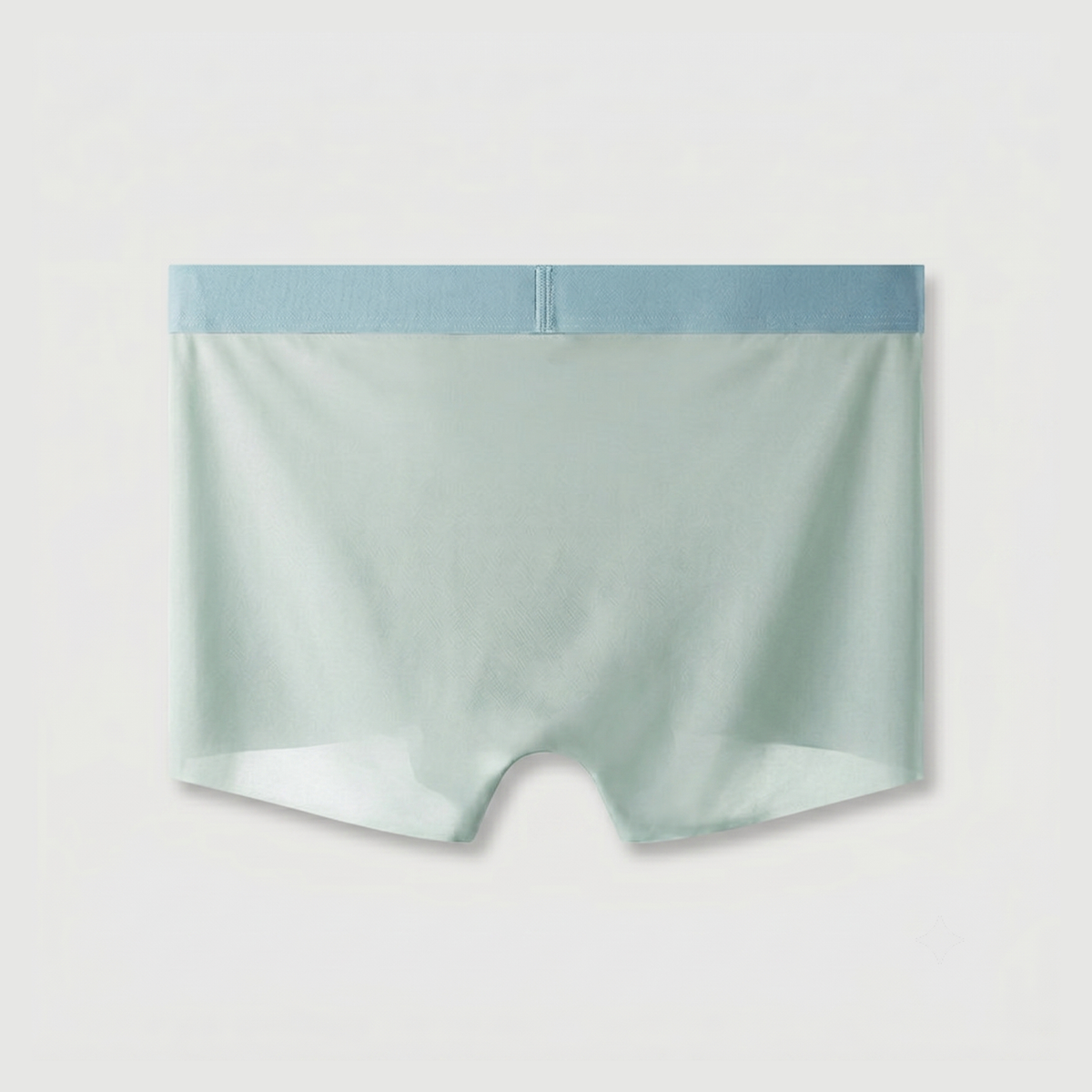 ArcticSilk™ Men's Ice Silk Boxer Brief — Celadon flat lay (back)