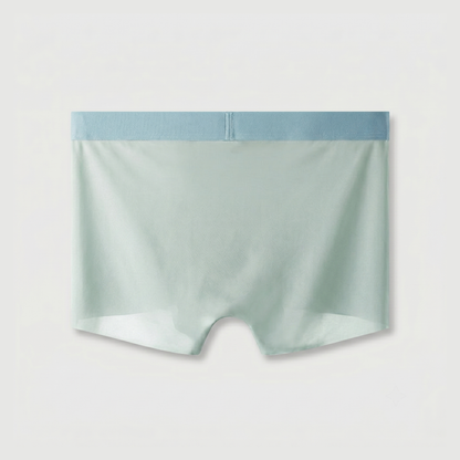 ArcticSilk™ Men's Ice Silk Boxer Brief — Celadon flat lay (back)