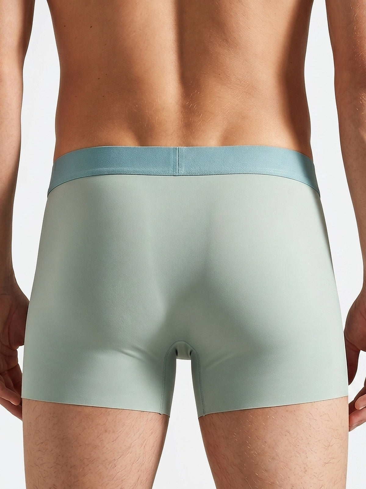 ArcticSilk™ Men's Ice Silk Boxer Brief — on-model back, Celadon