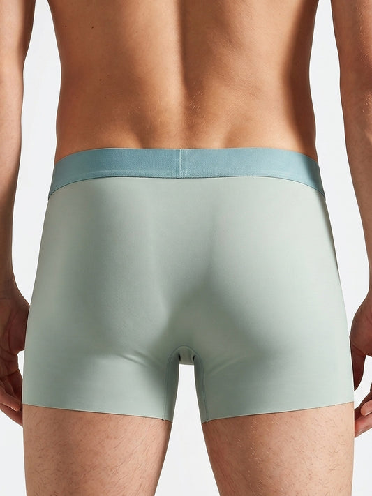 ArcticSilk™ Men's Ice Silk Boxer Brief — on-model back, Celadon