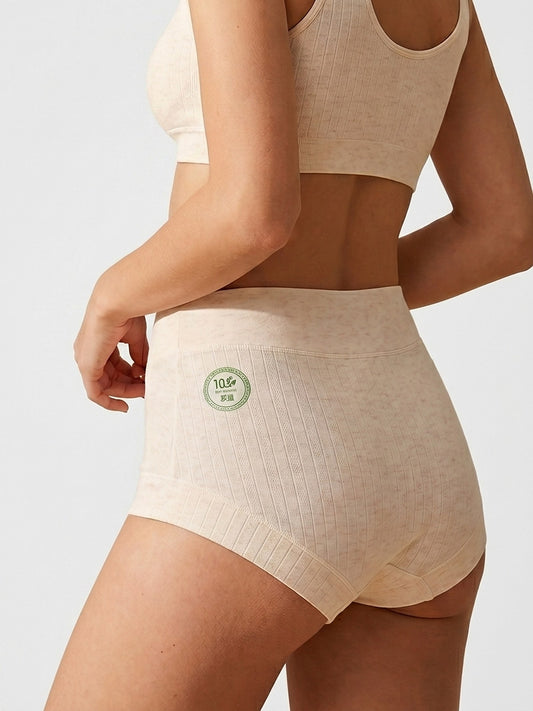 LivBliss™ Organic Cotton Boxer Brief — on-model back, Apricot
