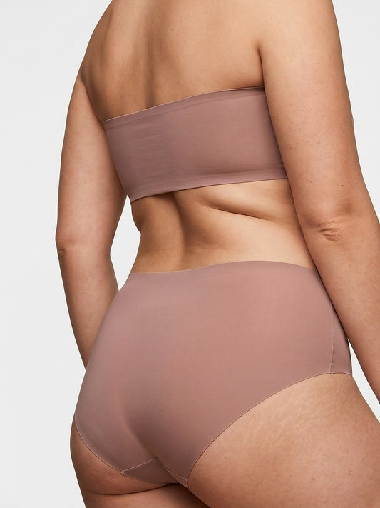 LivMist™ Ultra-Thin Ice Silk Brief — on-model back, Rose Gold
