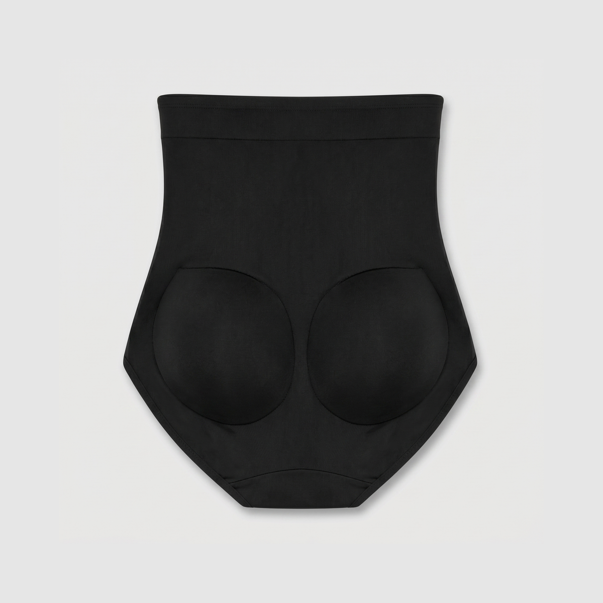 LivForme™ High-Waisted X-Cross Shaping Brief — Black flat lay (back)
